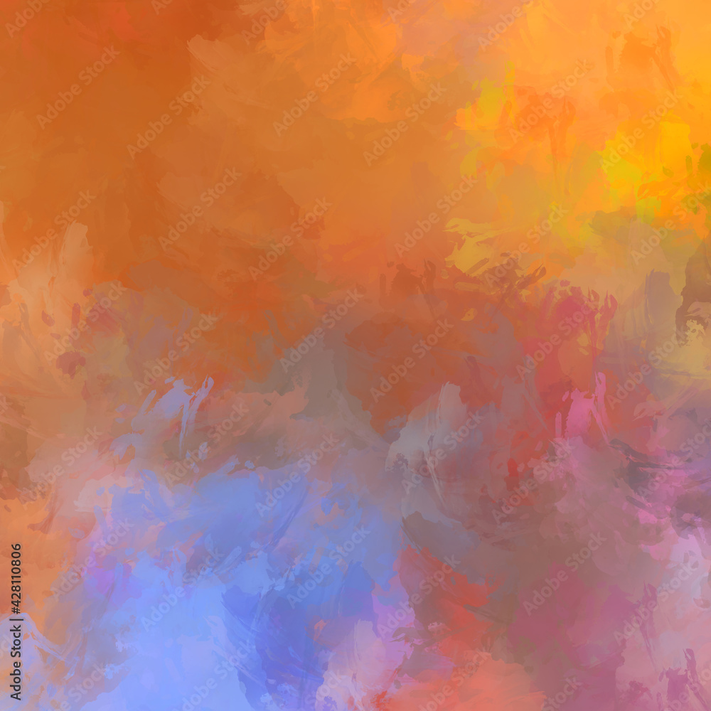 Painted composition with vibrant brush strokes. Textured colorful painting. Paint brushed wallpaper. Painted composition with vibrant brush strokes. Textured colorful painting. Paint brushed wallpaper.