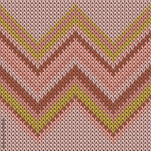 Cotton zig zal lines knitted texture geometric