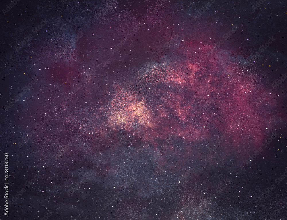 Fototapeta premium Night sky with stars as background. Universe