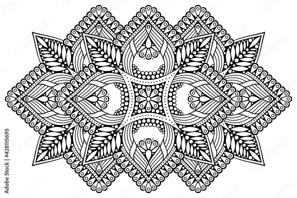 Fototapeta premium Vector indian Mandala ethnic design