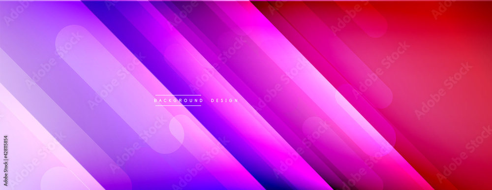 Fototapeta premium Dynamic lines abstract background. 3D shadow effects and fluid gradients. Modern overlapping forms