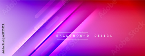 Dynamic lines abstract background. 3D shadow effects and fluid gradients. Modern overlapping forms