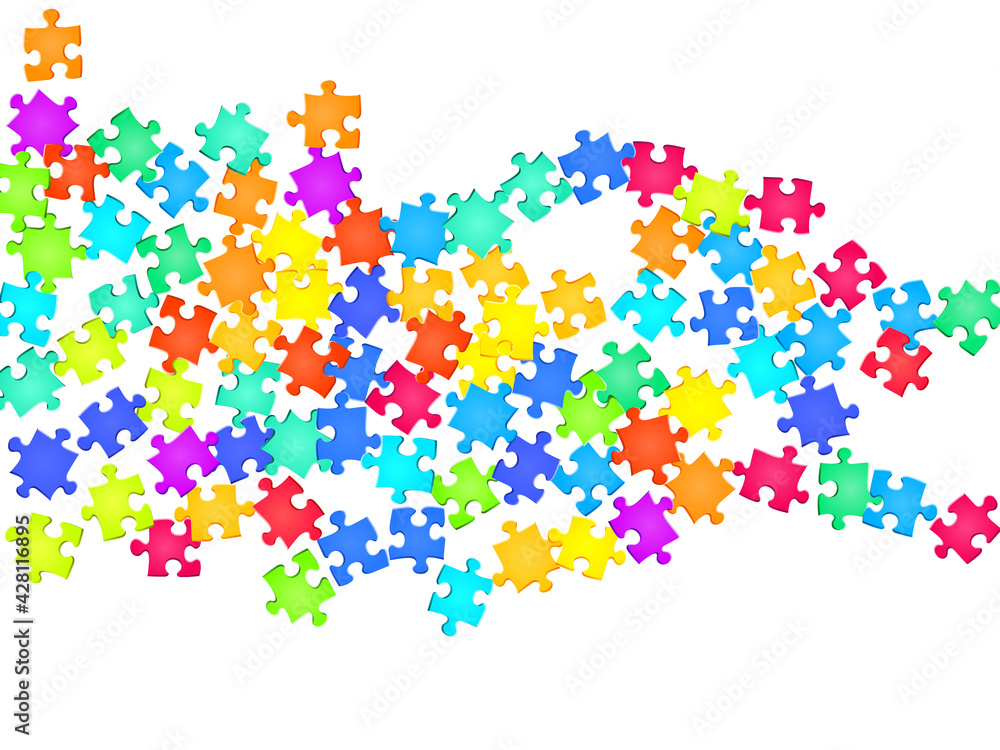 Abstract riddle jigsaw puzzle rainbow colors Abstract riddle jigsaw puzzle rainbow colors