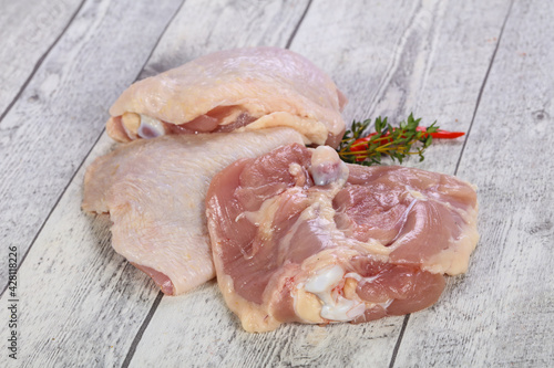 Raw chicken hip