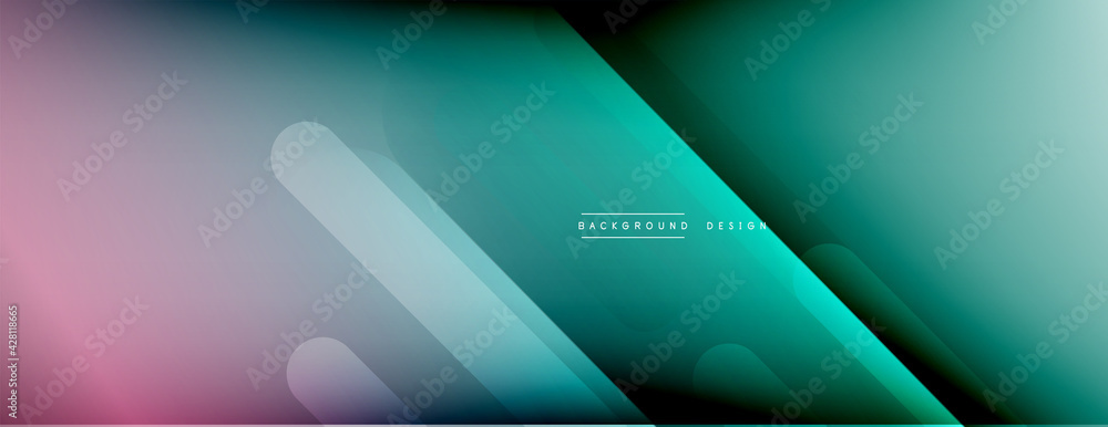 Fototapeta premium Dynamic lines abstract background. 3D shadow effects and fluid gradients. Modern overlapping forms