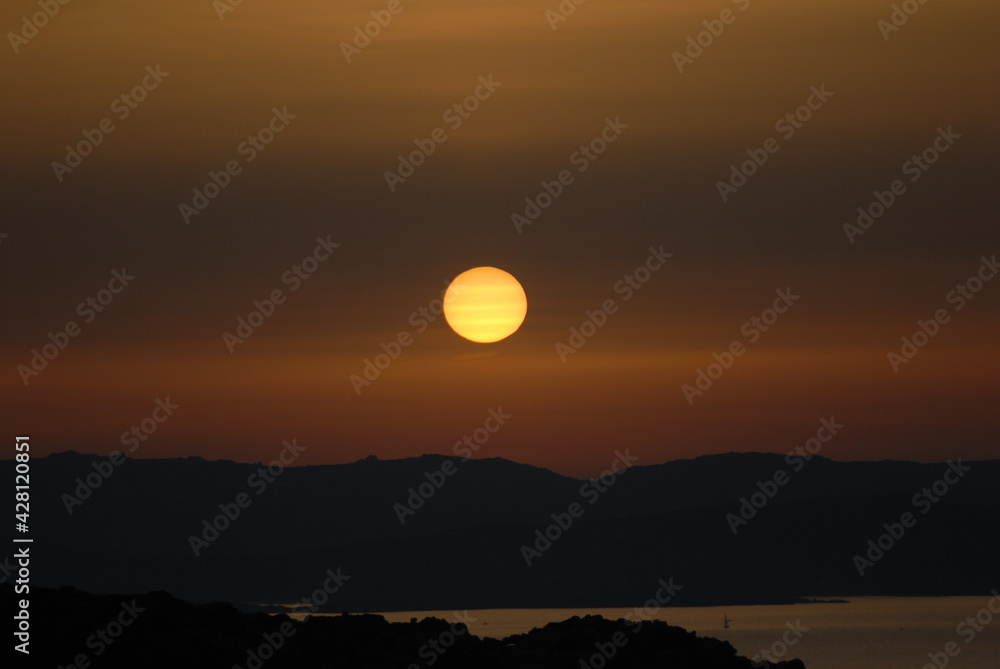 Obraz premium Tramonto nell'Arcipelago di La Maddalena, Sardegna