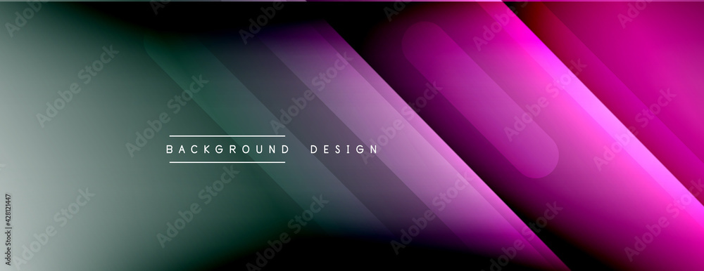 Dynamic lines abstract background. 3D shadow effects and fluid gradients. Modern overlapping forms