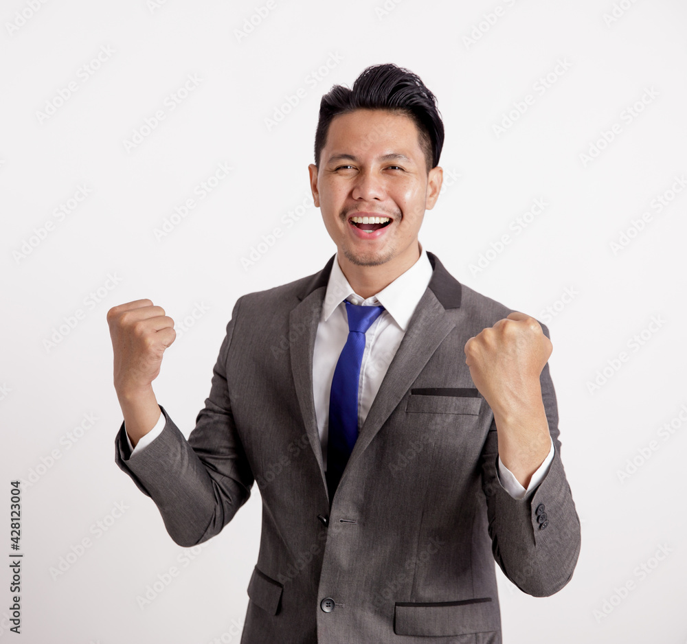 businessman very happy expression office work concept looking at the camera isolated white background businessman very happy expression office work concept looking at the camera isolated white background