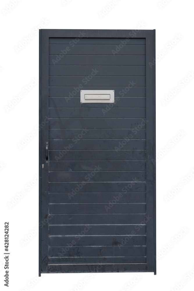 black door isolated on white background black door isolated on white background