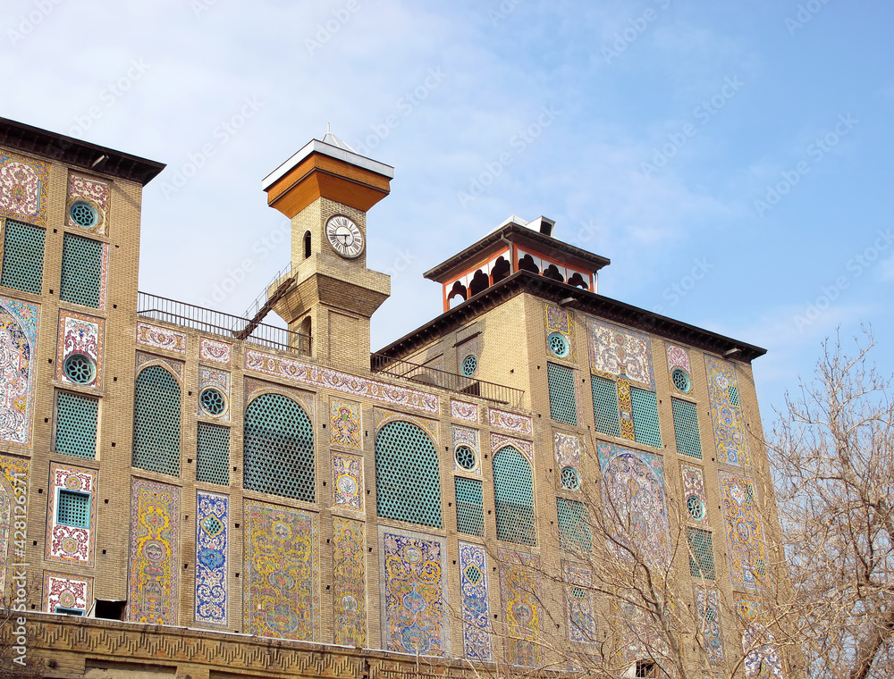 Shams-ol Emareh historic building in Golestan palace, Tehran, Iran