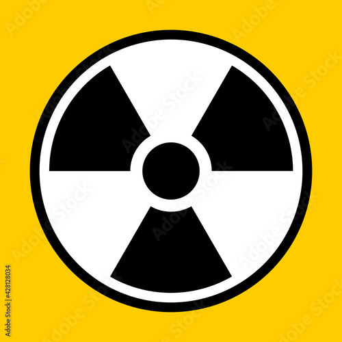 Nuclear Hazard Ionizing Radiation Trefoil Symbol. Vector Image.