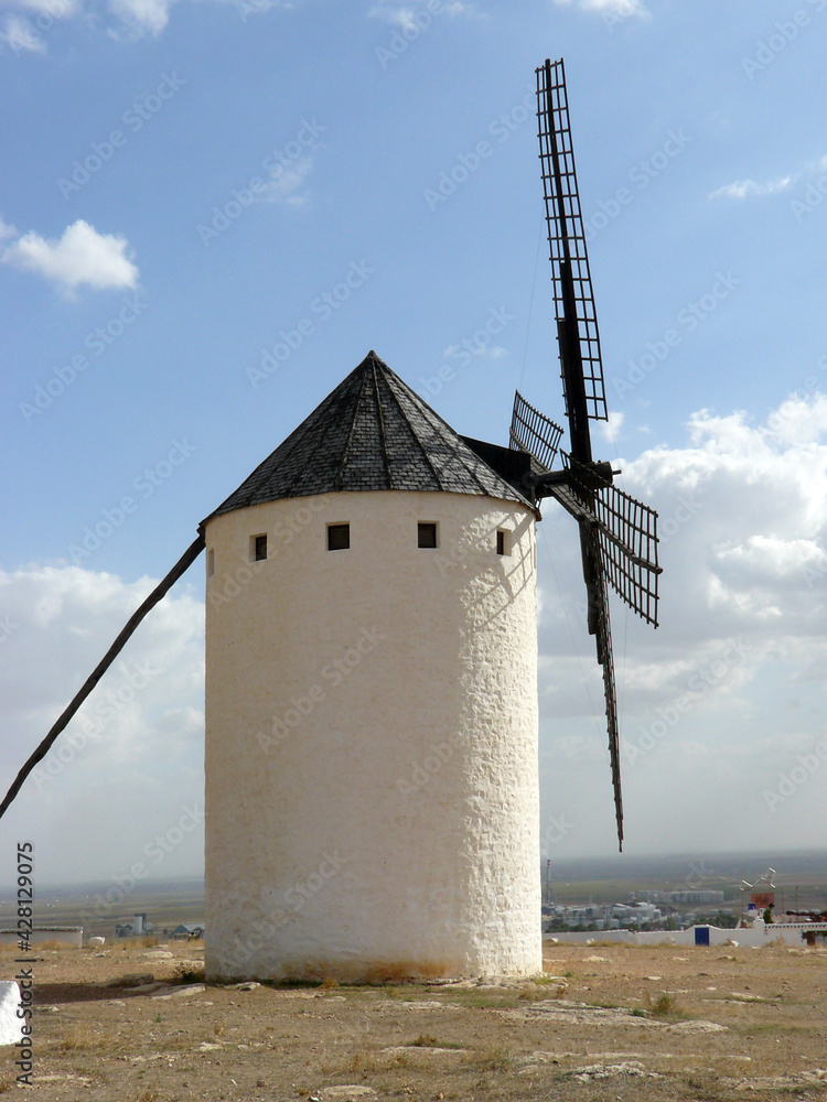 Campo de Criptana (Spain). One of the windmills in the lands of Campo de Criptana