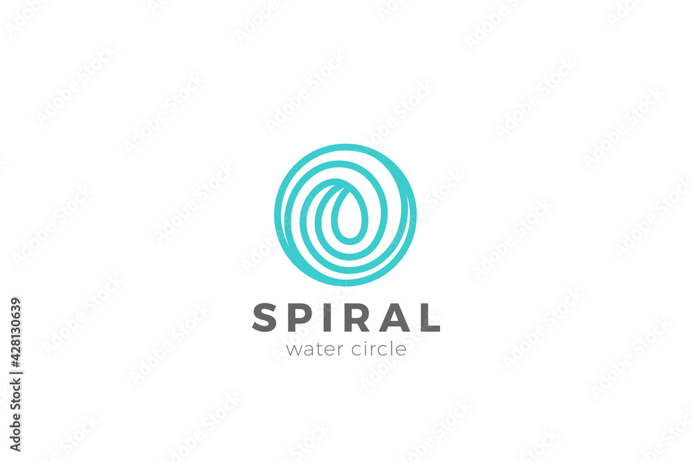 Circle Logo abstract Luxury Cosmetics SPA design vector template Linear Outline style Circle Logo abstract Luxury Cosmetics SPA design vector template Linear Outline style