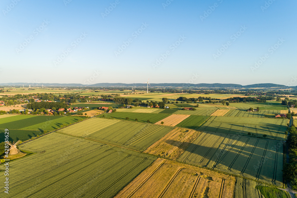 Ortschaft in Deutschland aus der Luft