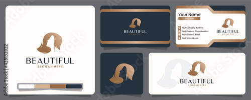 women hair salon and spa , logo design
