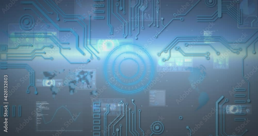 Animation of scope scanning over digital screen Animation of scope scanning over digital screen