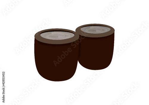 Chinese style vector illustration of water vat