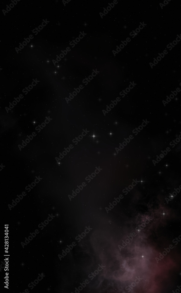 Obraz premium Star field in galaxy space with colorful nebula. Sci fi background of deep space. Ethereal wallpaper.