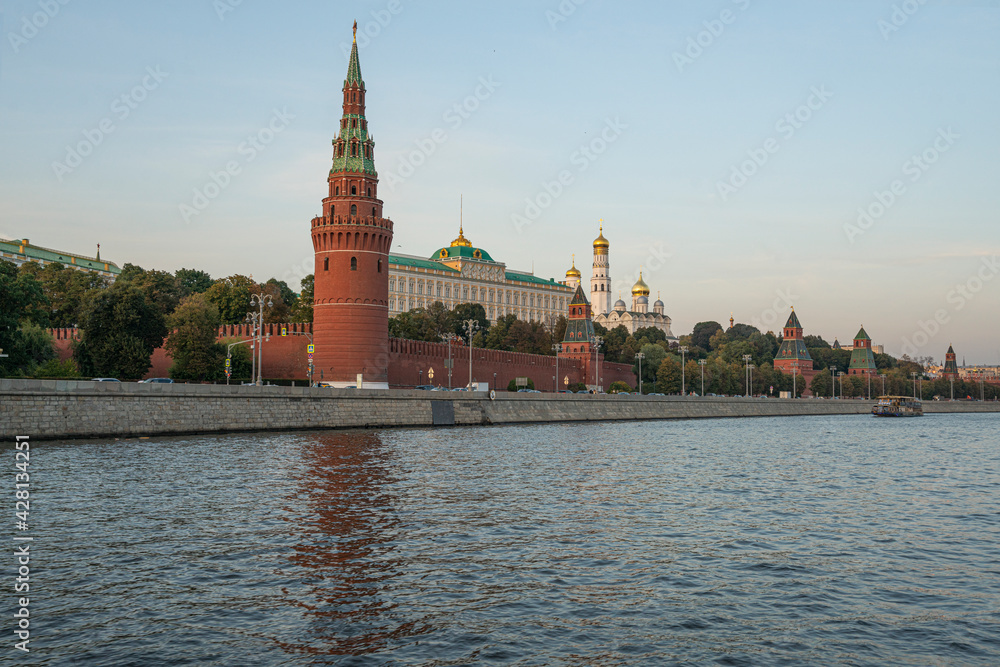 Moscow. Russia. View of the Moscow Kremlin from the Moscow river.