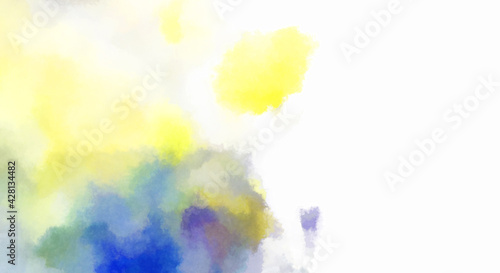 Watercolor painted background. Abstract Illustration wallpaper. Brush stroked painting. 2D Illustration.