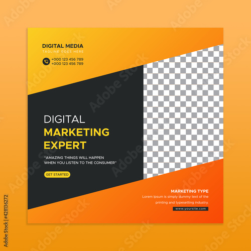 Digital Marketing Expert Social Media Post Template Design