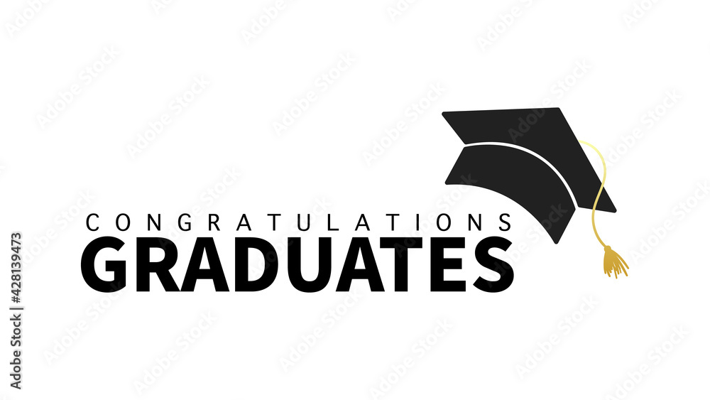 Graduates handwriting Class of 2021. Template for graduation design ...
