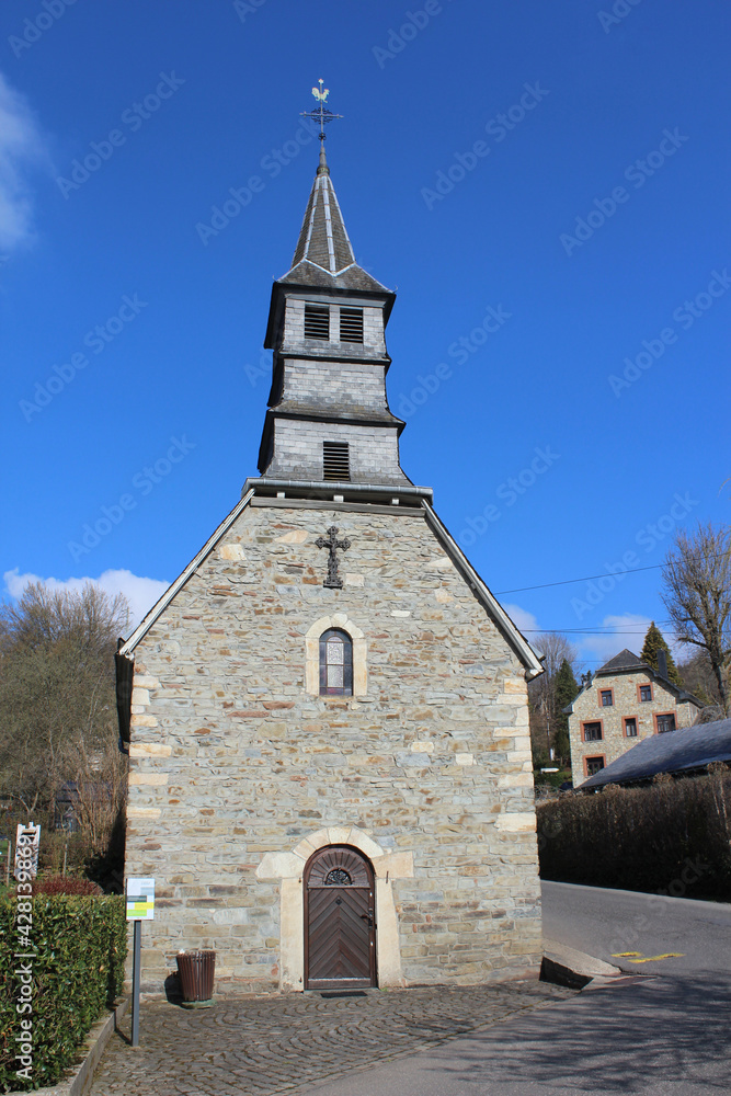 Fototapeta premium The quaint 18th century chapel of Saint-Antoine, Bévercé, near Malmedy in the province of Liege, in Belgium.