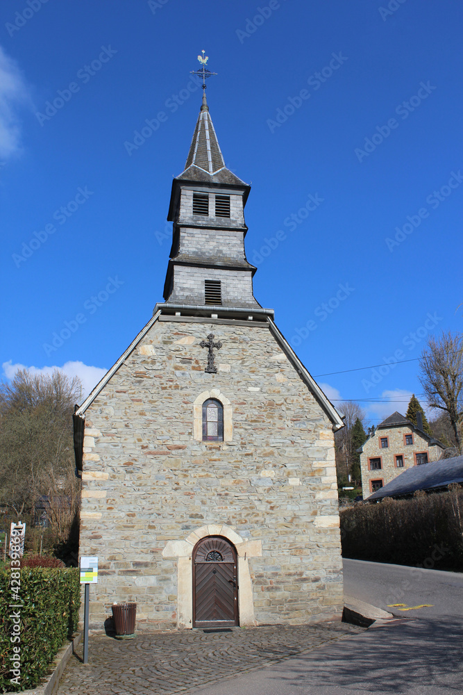 The quaint 18th century chapel of Saint-Antoine, Bévercé, near Malmedy in the province of Liege, in Belgium.