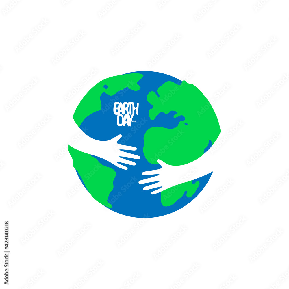 Earth with hands hugged illustration Earth with hands hugged illustration