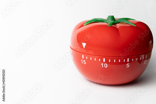 Canvas Print Timer in the shape of a tomato close-up with a place for your text