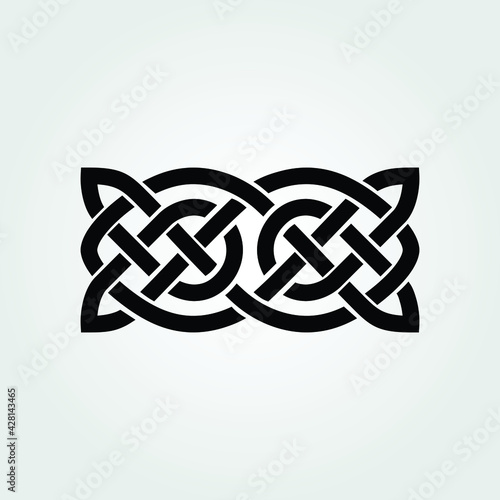 Celtic knot isolated on white background. Vector illustration