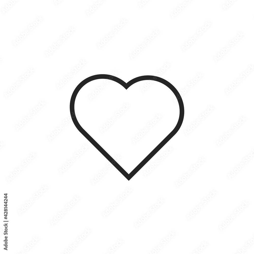 Heart icon isolated on white background. Like symbol modern, simple, vector, icon for website design, mobile app, ui. Vector Illustration