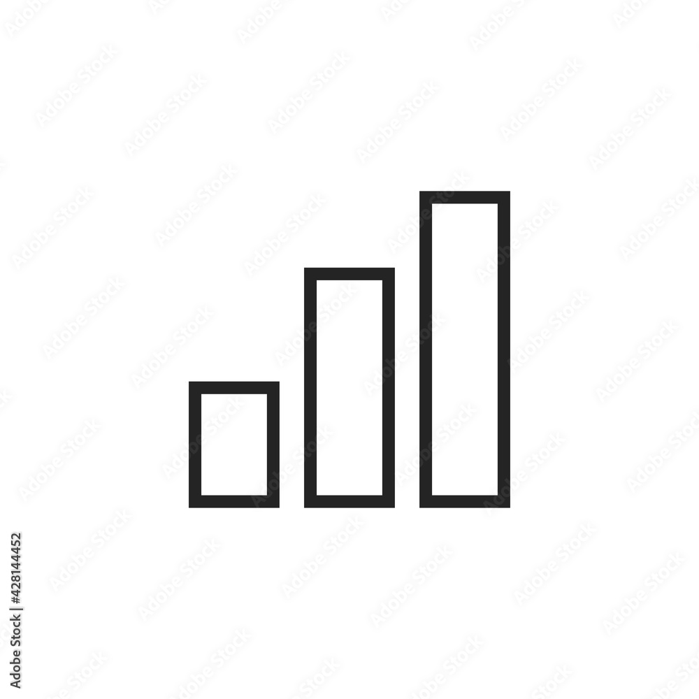 Status bar icon isolated on white background. Diagram symbol modern, simple, vector, icon for website design, mobile app, ui. Vector Illustration Status bar icon isolated on white background. Diagram symbol modern, simple, vector, icon for website design, mobile app, ui. Vector Illustration