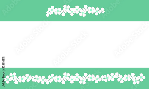 葉っぱで作ったフレームのイラスト016｜Illustration of a frame made of leaves 016