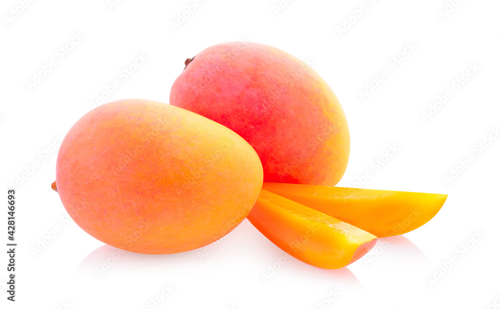 Ripe mango isolated on white background Ripe mango isolated on white background