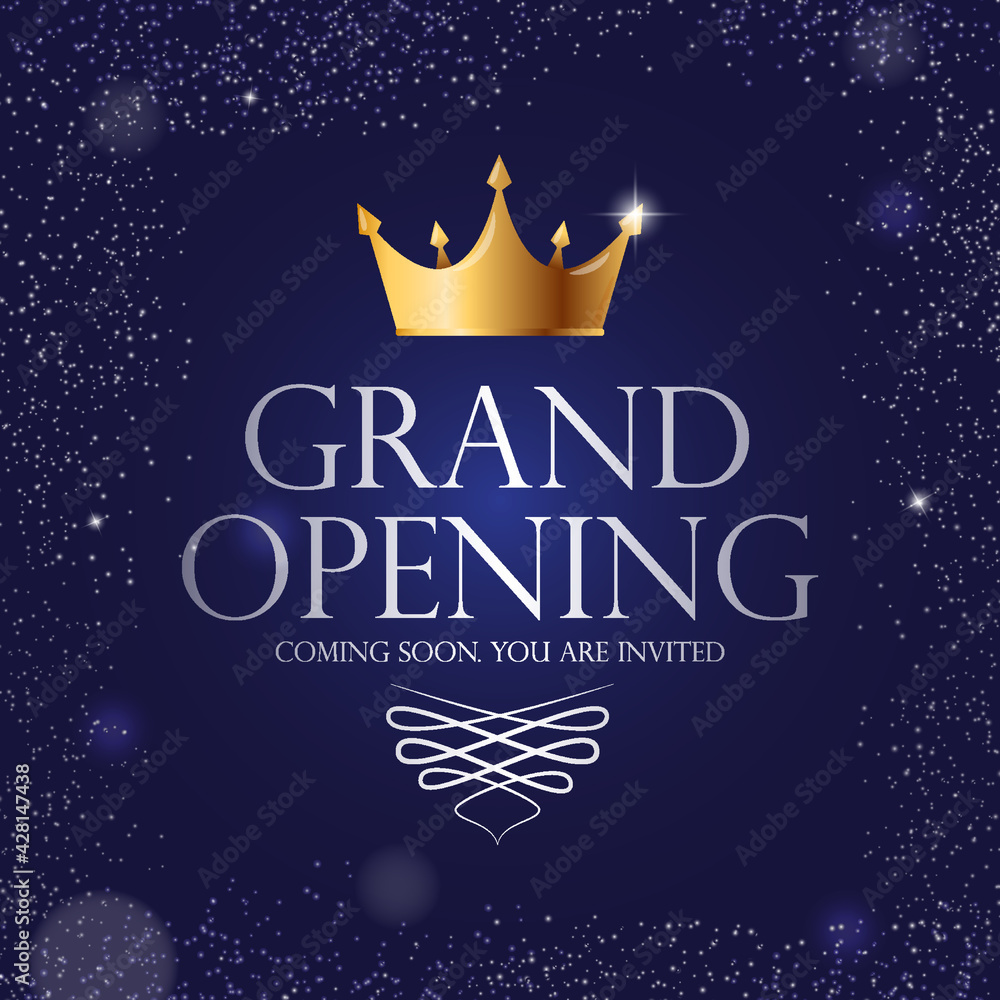 Grand Opening Luxury Invitation Banner Background. Vector Illustration Grand Opening Luxury Invitation Banner Background. Vector Illustration
