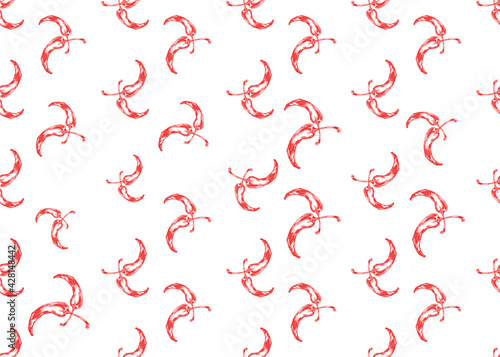 Red hot peppers. Seamless texture. For design and printing.