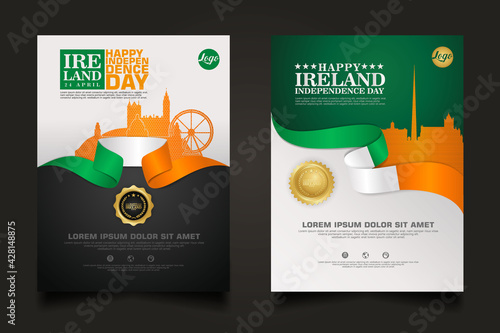 Photography Set poster promotions Ireland happy Independence Day background template