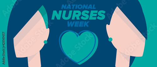 National Nurses Week. Thank you nurses. Medical and health care concept. Fighters against viruses and diseases. In honour of the doctors. Celebrated annual in United States. Vector illustration poster