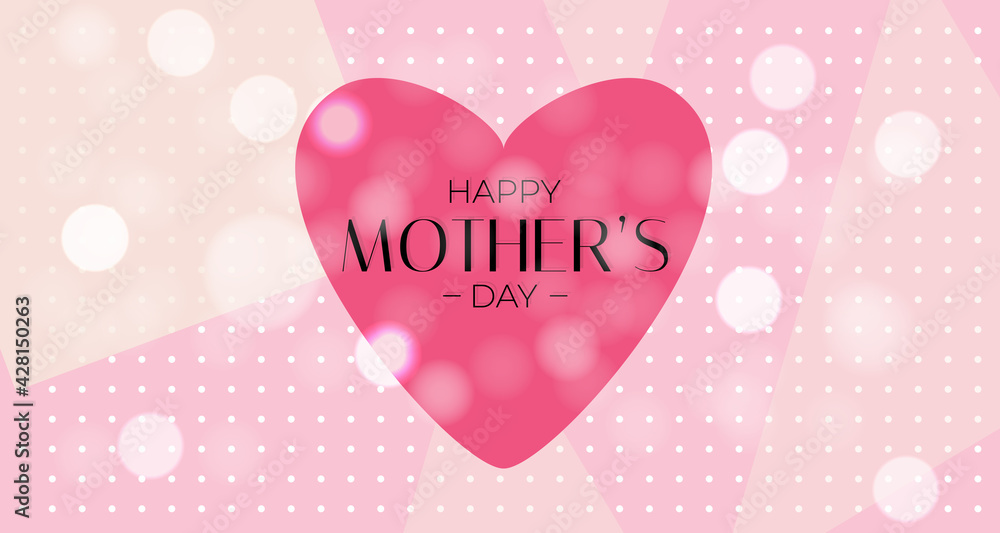 Thanks for everything, Mom. Happy Mother's Day Cute Background with Flowers. Vector Illustration