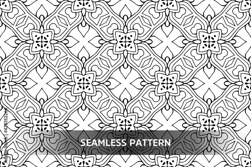 Seamless tribal texture geometric design