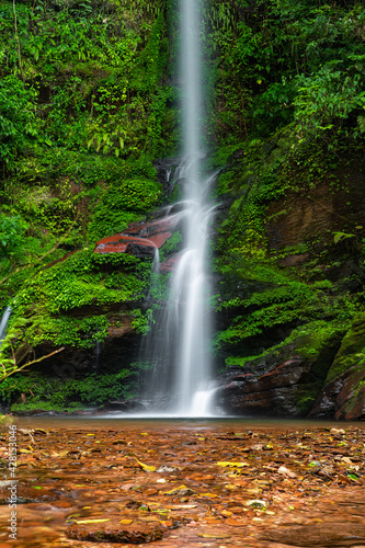 Huai Mieng waterfall in Doi Phu Kha national park  Nan Province along the Luang Prabang Range in North Thailand