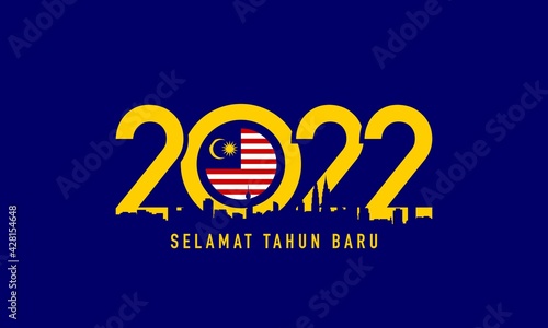 2022 Happy New Year Background Design. Vector Illustration.