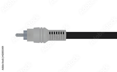 Grey av cable. vector illustration