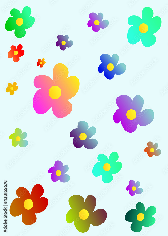 Colorful flowers background image concept Colorful flowers background image concept