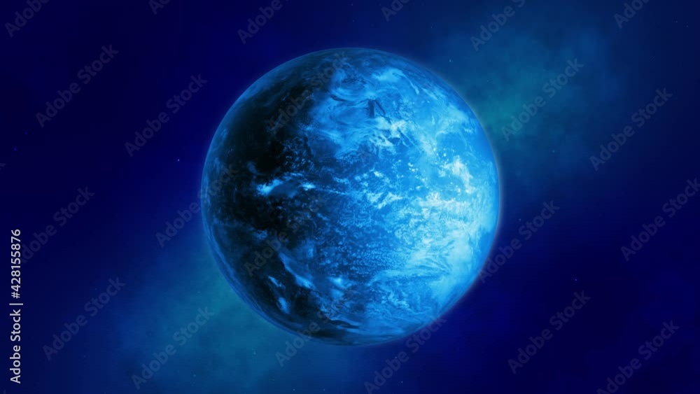 Planet Earth. Glacial period. A view from space. Starry blue nebula. White clouds envelop the planet. Seamless Looping. Cyclical 3D animation. Quick Time, ProRes 4444, highest quality. Planet Earth. Glacial period. A view from space. Starry blue nebula. White clouds envelop the planet. Seamless Looping. Cyclical 3D animation. Quick Time, ProRes 4444, highest quality.
