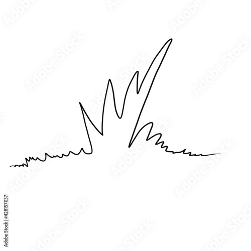 Simple line art background nature illustration educational design.