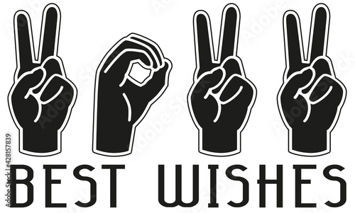 BEST WISHES 2022 mains langage des sourd rébus 4