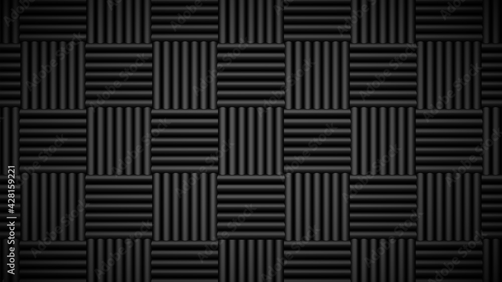 Acoustic foam tiles. Sound studio wall panels, soundproof material pattern  vector background illustration Stock Vector | Adobe Stock