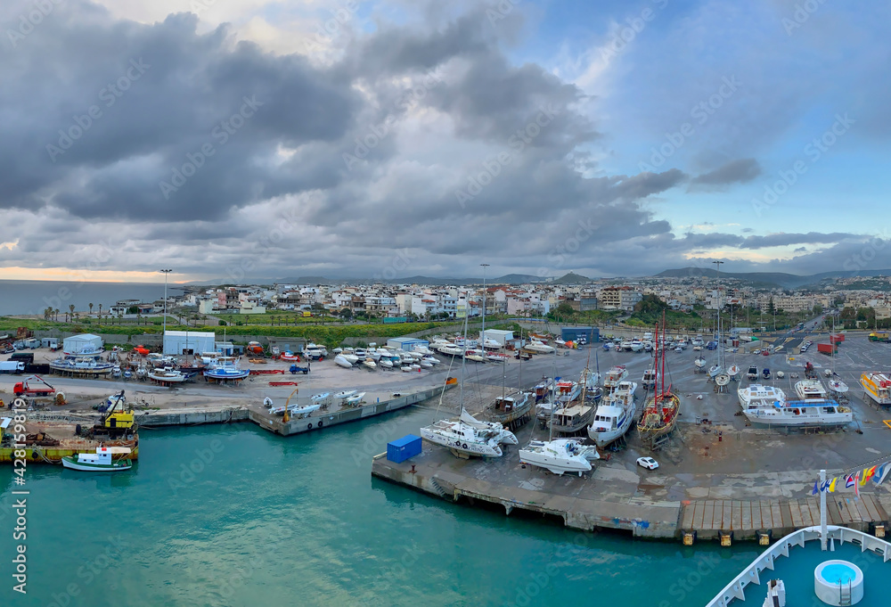 Crete, Port, Heraklion, Greece